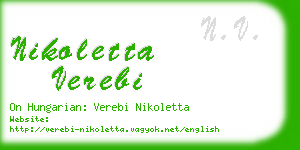 nikoletta verebi business card